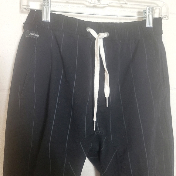 Men's Zanerobe Black Striped Athleisure Jogger Pants Size 28 - Picture 2 of 8